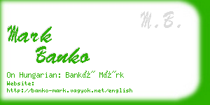 mark banko business card